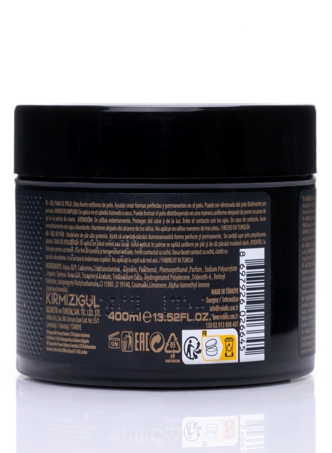Redone Argan Hair Gel 13.5 fl oz (400ml) | Strong Hold Styling Gel for Men & Women | Argan Oil Infused Hair Gel for Curly, Slick Back & Natural Styles | High Shine, Eco-Friendly Formula - Image 5